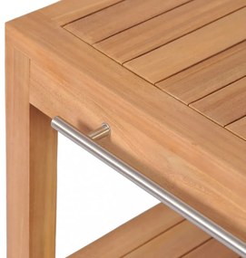 Tömör tíkfa fürdőszobai pipereszekrény 2 kosárral 74x45x75 cm