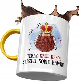 Sárga Bögre Károly Férj Kollégának Ajándék Nyomtatott Fotóval