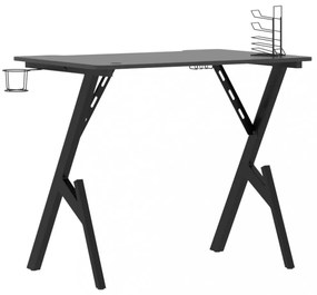 fekete Y-lábú gamer asztal 90 x 60 x 75 cm