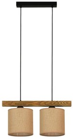 Brilagi - Csillár zsinóron FOREST 2xE27/15W/230V fenyő/barna/fekete