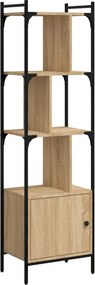 vidaXL sonoma tölgy szerelt fa könyvespolc ajtóval 44,5x30x154,5 cm