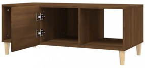barna tölgyszínű szerelt fa dohányzóasztal 102 x 50 x 40 cm