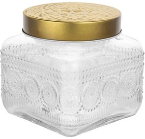 Altom Üvegedénykészlet arany fedéllel Daisy 1,3 l, 4 db, 1,3 l