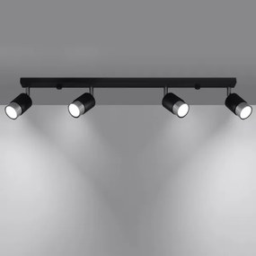 Sollux SL.1067 - Spotlámpa NERO 4xGU10/40W/230V fekete/fényes króm