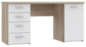 Íróasztal ARENO fehér/sonoma tölgy