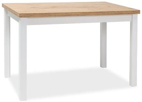 Étkezőasztal fehér/matt/tölgy lancelot, ADAM 120x68