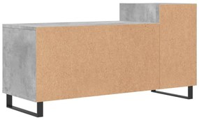 betonszürke szerelt fa TV-szekrény 100 x 35 x 55 cm