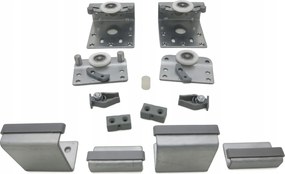 Tolóajtó rendszer vasalatkészlet max. 2 szárny felső-alsó görgők