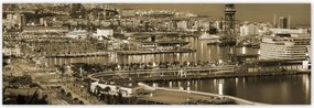 Poszterek 200x66 Barcelona Éjszakai tájkép