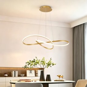BRILAGI - LED dimmelhető kábeles csillár INFINITY LED/80W/230V 80x80 cm arany + távirányító