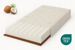 Kókusz Légáteresztő Matrac 80X185 Zöld Aloe Vera közepesen kemény habszivacs