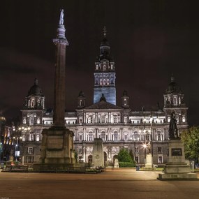 Poszter 40x40cm Cenotaph háborús emlékmű a városi kamrák előtt George-on