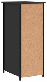 2 db fekete szerelt fa éjjeliszekrény 32 x 42 x 80 cm