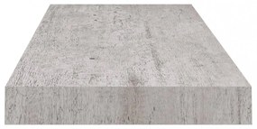 betonszürke MDF lebegő fali polc 60 x 23,5 x 3,8 cm