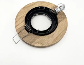 3 darabos TOBBY süllyesztett mennyezeti lámpa 1xGU10/20W/230V, Ø 11,5 cm, tölgy/fekete