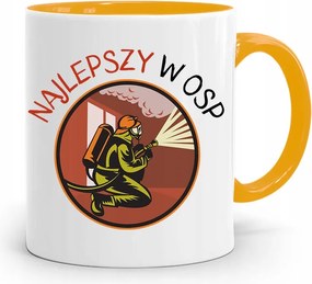 Sárga Bögre Tűzoltónak A Legjobb Ajándék fényképes nyomtatással