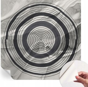 Modern öntapadós fotótapéta falra Szürke körök 250x250 cm