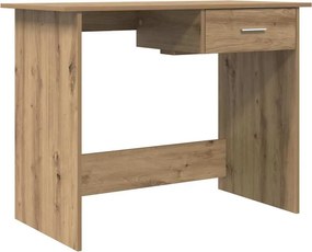 vidaXL Asztal fiókkal tárolóval Artisan tölgy 100 x 50 x 76 cm Faanyag
