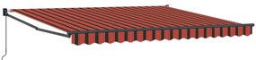 Kézi Behúzható Napellenző Narancs és Barna 400x300 cm