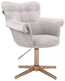 HR804CCROSS Acél modern velúr szék arany lábbal