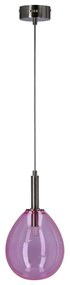 Lila LED függőlámpa üveg búrával Lukka – Candellux Lighting