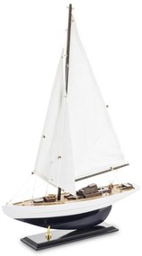Elegáns irodai modell vitorlás asztali dekoráció részletes megmunkálással 59x40x9cm