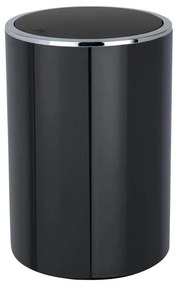 WENKO 22558100 - Kosár INCA 18,5x25,5 cm fekete/fényes króm