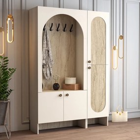 Palermo előszobafal, krém-travertin, 135 cm – TR845HCT4242