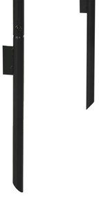 Kerti boltív futónövényeknek, fekete 140 x 40 x 240 cm