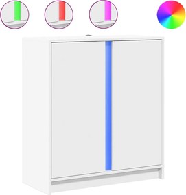 vidaXL fehér szerelt fa tálalószekrény LED-del 77 x 34 x 85 cm