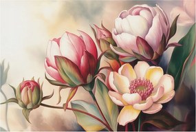 Flizelin tapéta Divatos 3D fali ragasztó virágcsokor 104x70 ragasztó