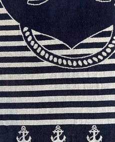 BAHIA Strandtörölköző matrózmintás 2. 165x90cm