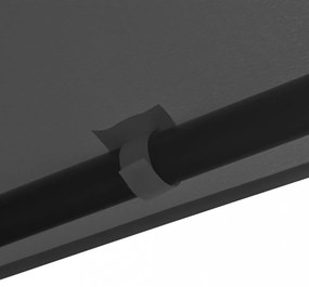 antracitszürke szövet és acél pavilon 3 x 3 m 180 g/m²