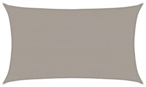világosszürke négyszögletű HDPE napvitorla 160 g/m² 5x8 m