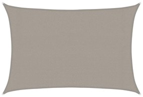 világosszürke négyszögletű HDPE napvitorla 160 g/m² 2,5x4 m