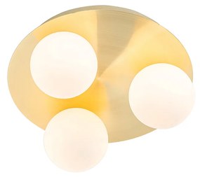 Modern fürdőszobai mennyezeti lámpa sárgaréz 3 lámpás - Cederic
