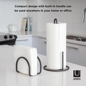 Fekete acél papírtörlő tartó ø 17 cm Squire – Umbra