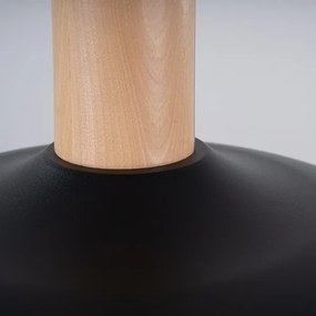 Sollux SL.1324 - Csillár zsinóron INDY 1xE27/15W/230V átm. 38 cm fekete