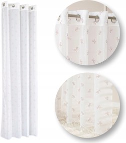 Függöny kész függöny átvezető gyémánt masni piros 140x250 Ribbon