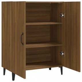 barna tölgy színű szerelt fa tálalószekrény 70 x 34 x 90 cm