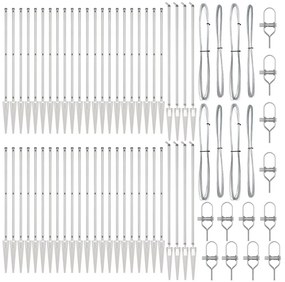 Kerítésoszlopok Spike-kal 52 db Ø32 mm 140 cm Horganyzott Acél