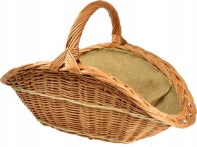 Gyönyörű Fonott Fa Kosár Juta kandallóhoz