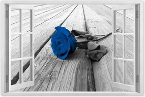 Poszterek 60x40 Kék rózsa a hídon