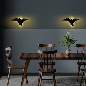 Pacalı 13500-L fekete fém LED falilámpa