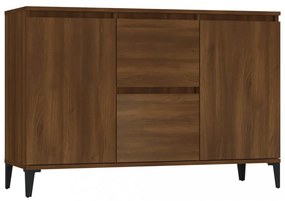 barna tölgy színű szerelt fa tálalószekrény 104 x 35 x 70 cm