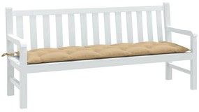 melange bézs szövet kerti padpárna 180 x 50 x 7 cm