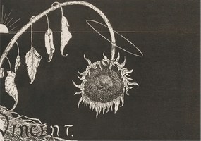 Modern fotótapéta Flizelina a falra Nosztalgikus napraforgó 208x146