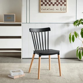Étkezőszék, fekete/bükk, ZOSIMA