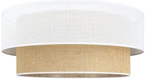 Mennyezeti lámpa BORHO 1xE27/60W/230V átmérő 50 cm fehér/juta