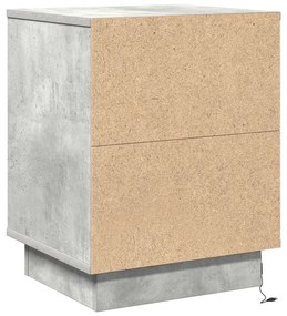éjjeli szekrény LED világítással szürke beton 39x34,5x50 cm